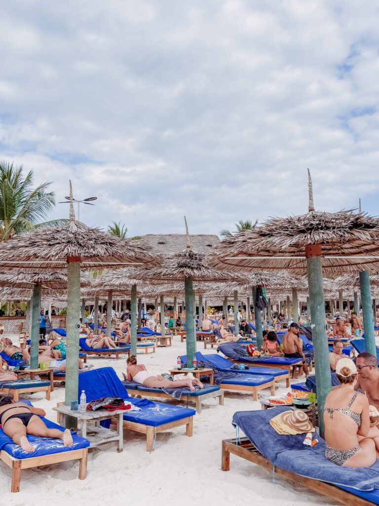 sunbeds on Main Kendwa Beach