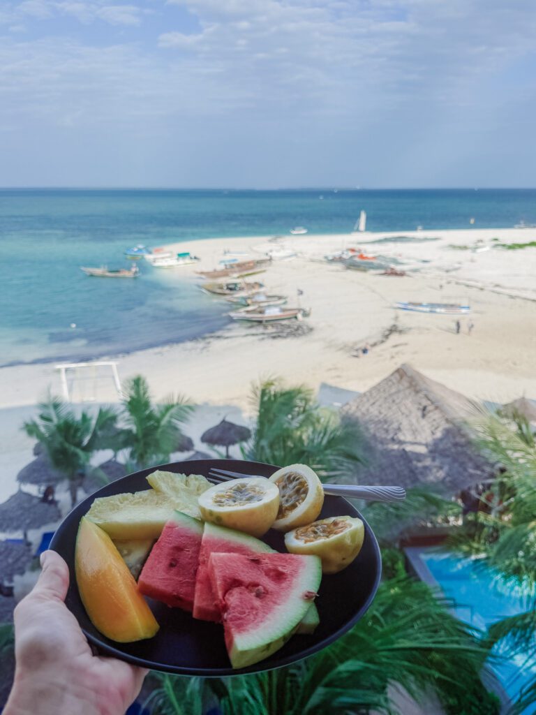 views from breakfast at the Sun Sand Sea Bar Hotel