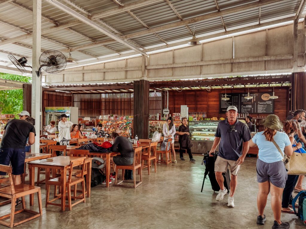 Getting our lunch included with the Boonsiri transfer Bangkok to Ko Kood at this restaurant
