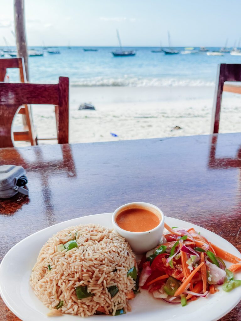 local meal at Nungwi