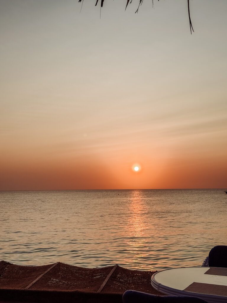Sunset drinks at Nanasi Beach Club Zanzibar