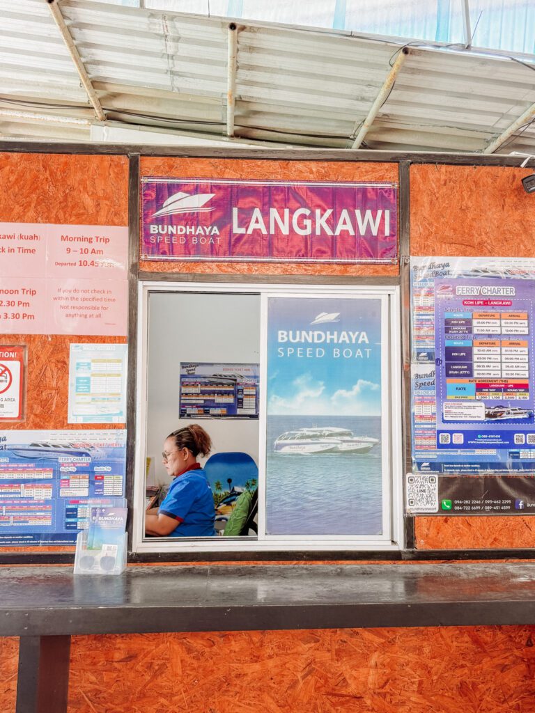 office to check into our boat ko lipe to langkawi