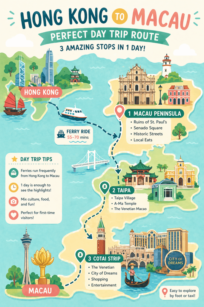 map of macau day trip