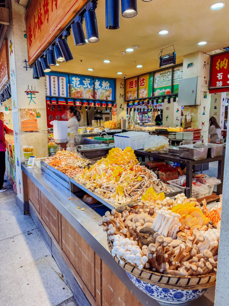 the Yunnan area is famous for unique mushrooms