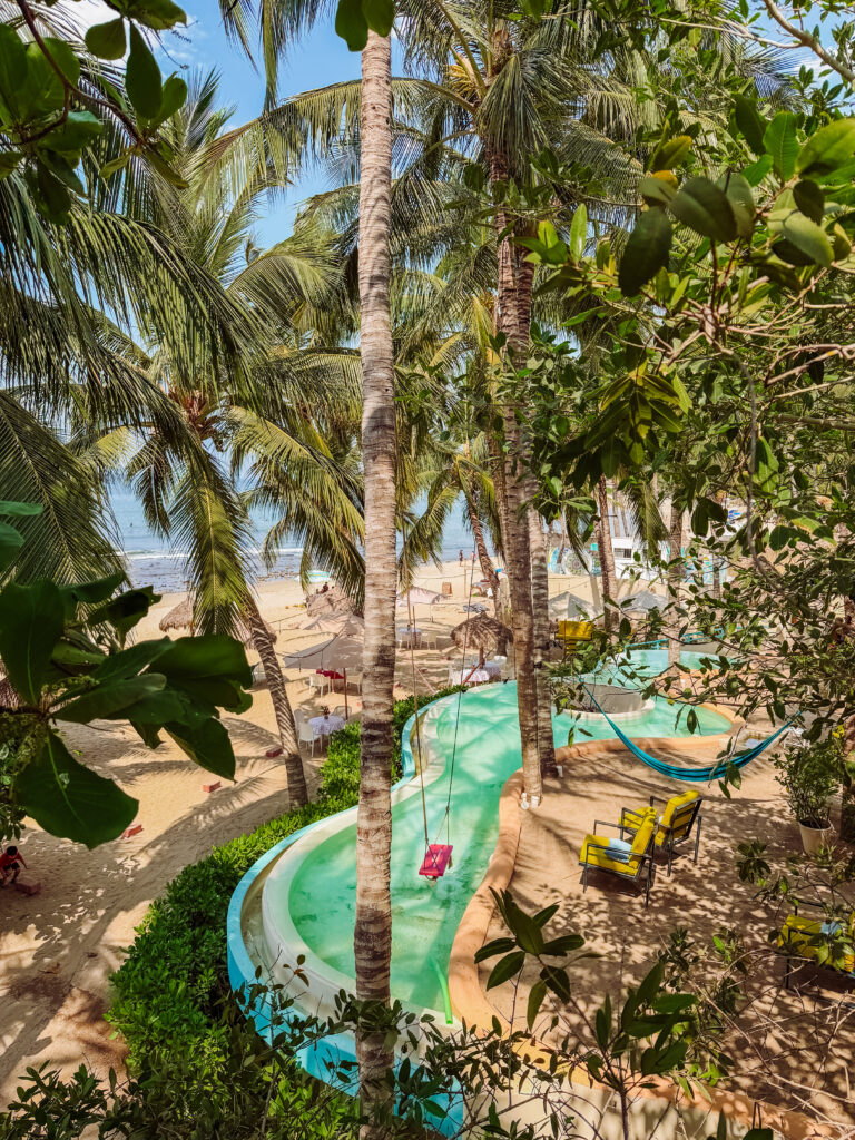 we could see the beach from our balcony at azul pitaya beachfront hotel in sayulita, mexico