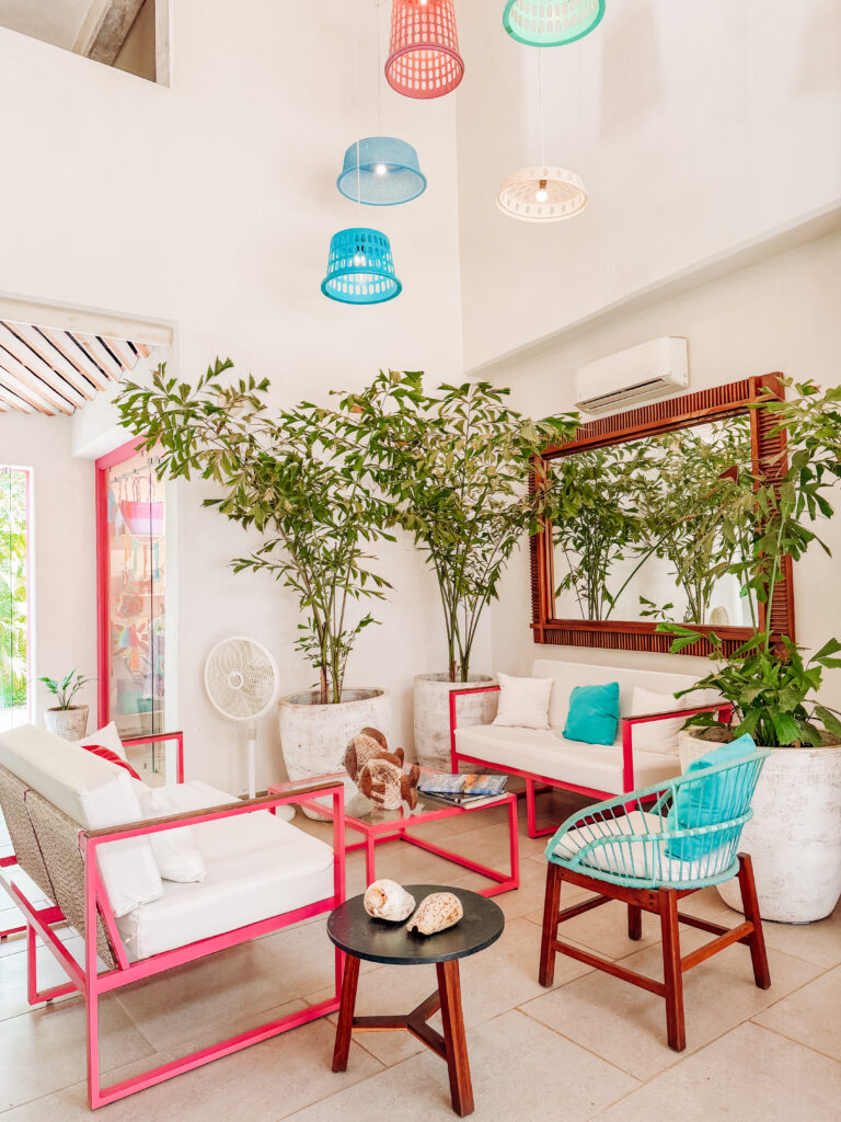 there are so many places you can work from or just sit, read a book and rest in azul pitaya sayulita hotel