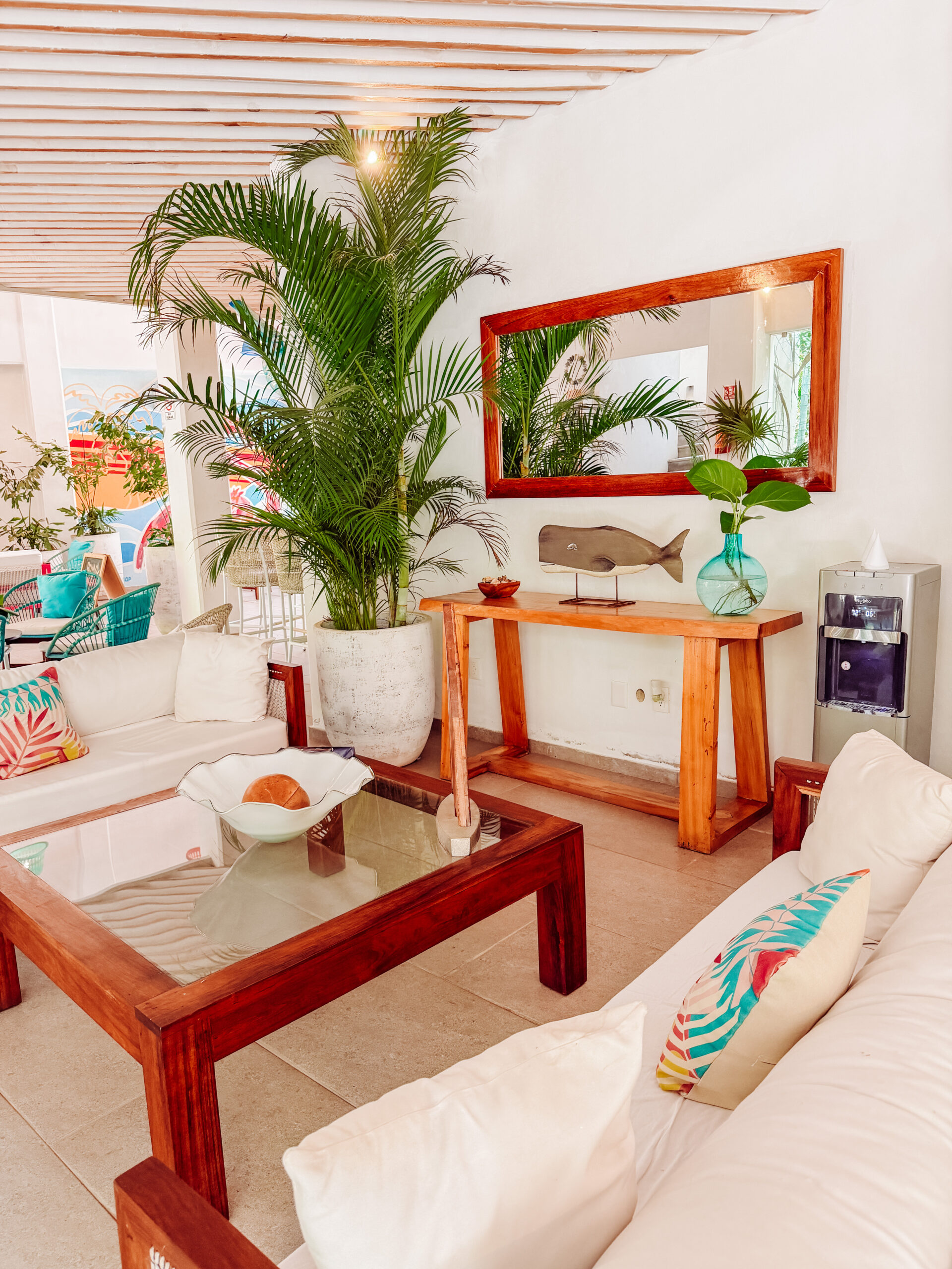 gorgeous foyer area of azul pitaya beachfront hotel in sayulita, mexico