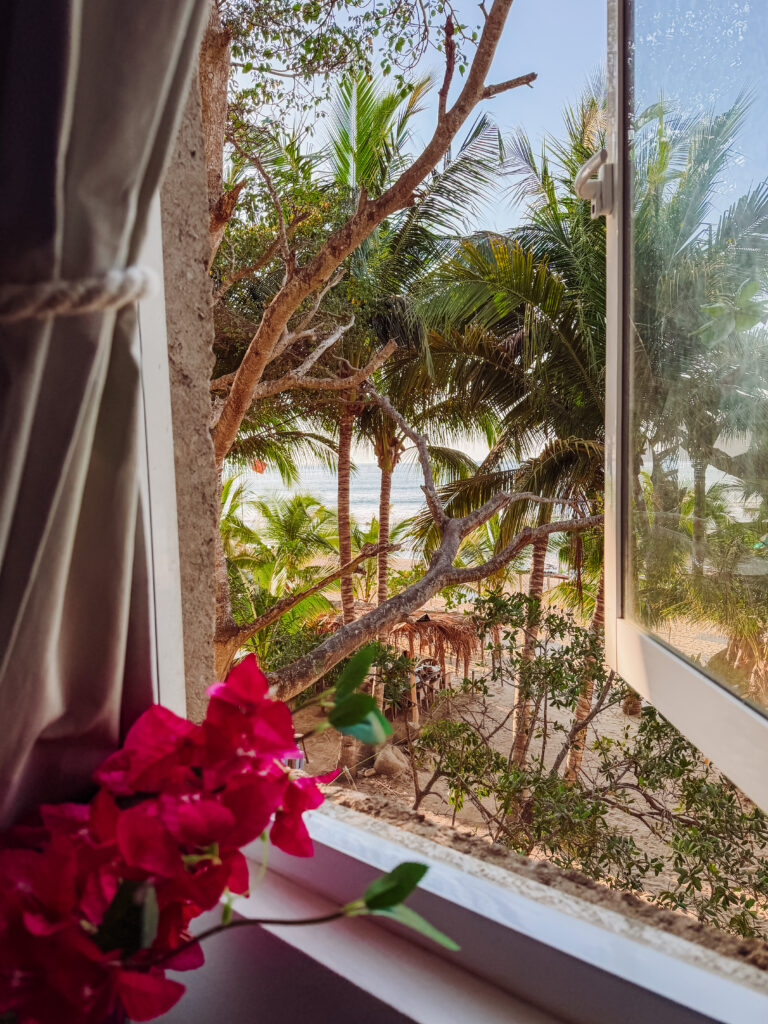 views from our room breakfast at azul pitaya beachfront hotel in sayulita, mexico