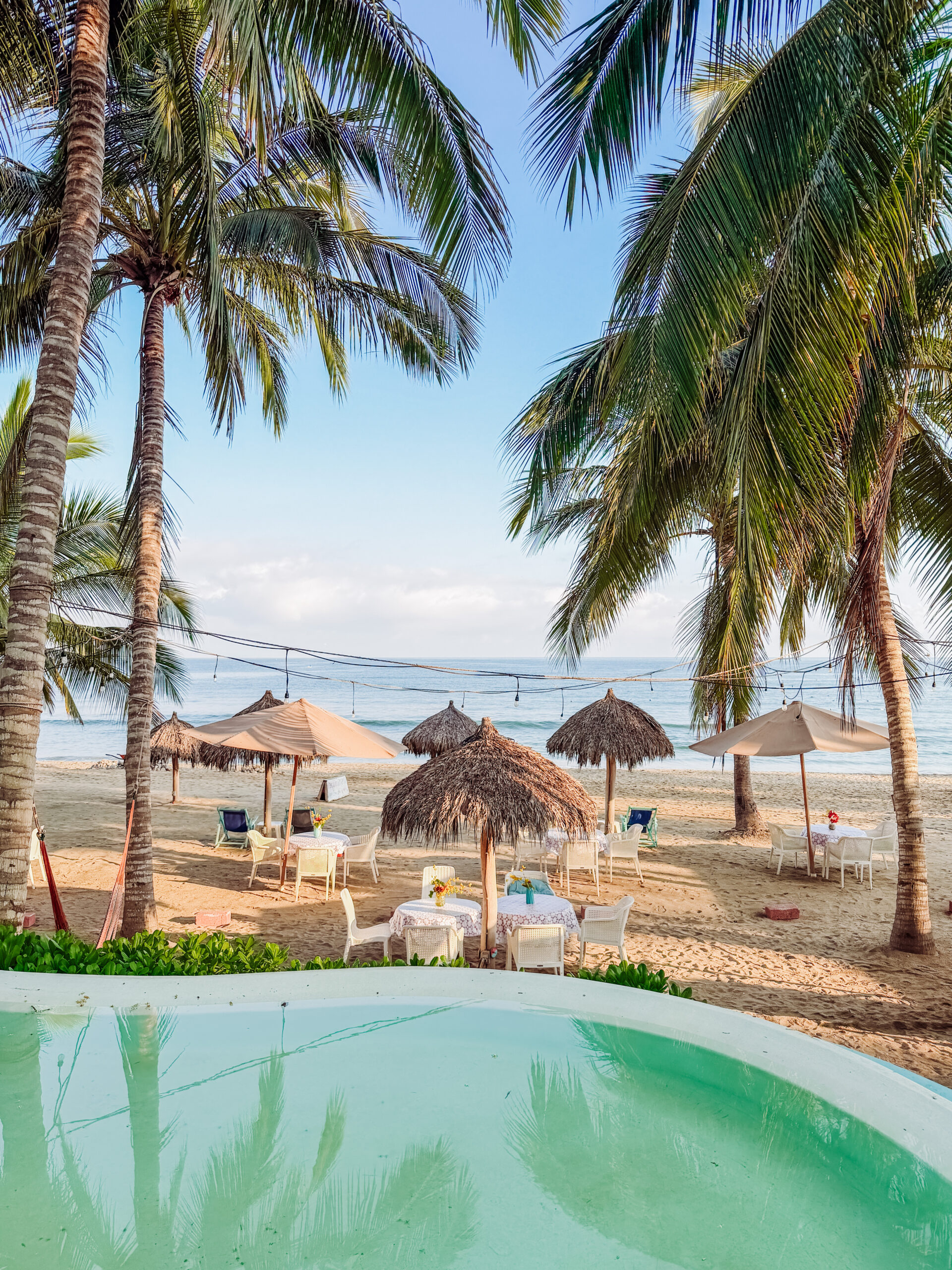 perfect pool to beach at azul pitaya beachfront hotel in sayulita, mexico