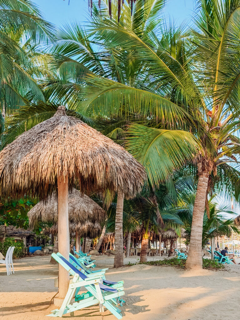 beachfront chairs to relax at azul pitaya beachfront hotel in sayulita, mexico