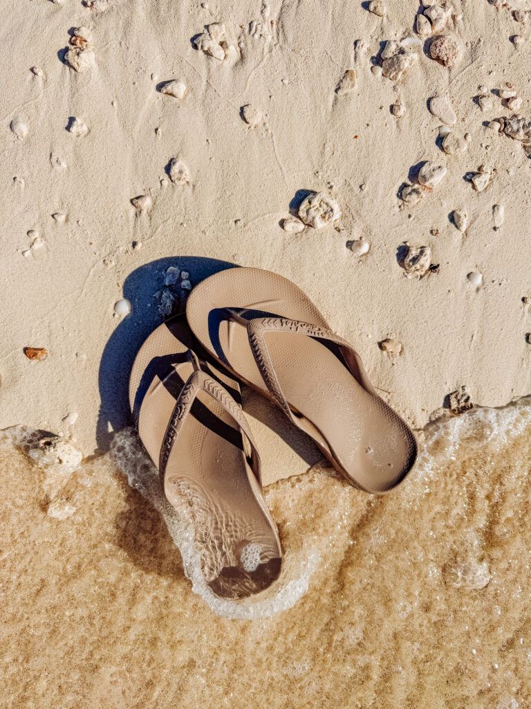 archies thongs are our staple travel beach footwear