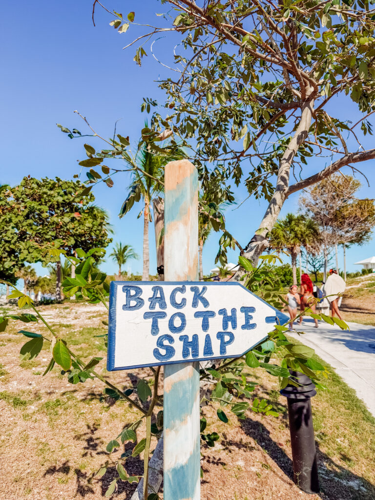 time to head back to the ship ocean cay