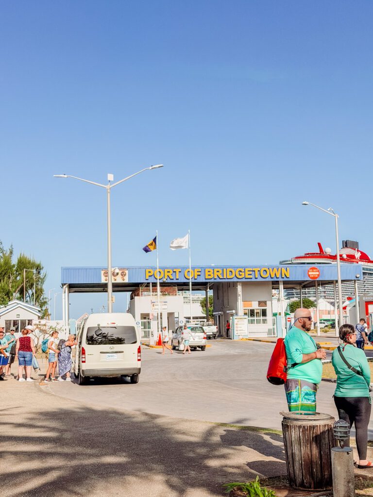 the entry back into barbados cruise port