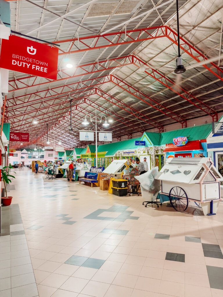 inside area of barbados cruise port