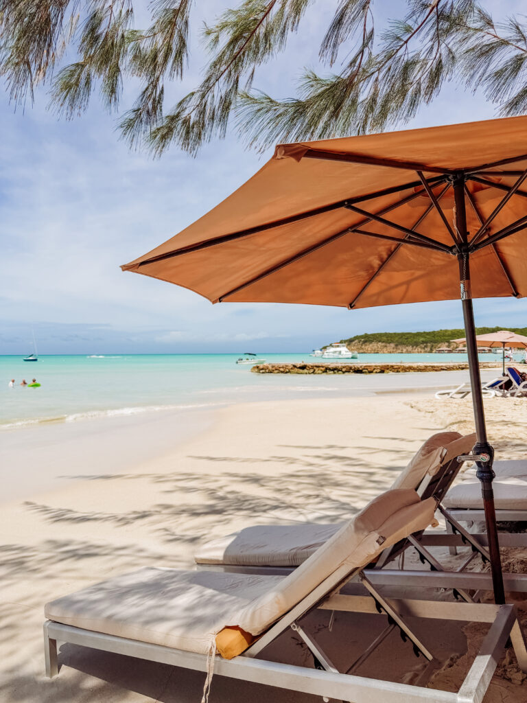 relaxing beach day in antigua, caribbean cruise