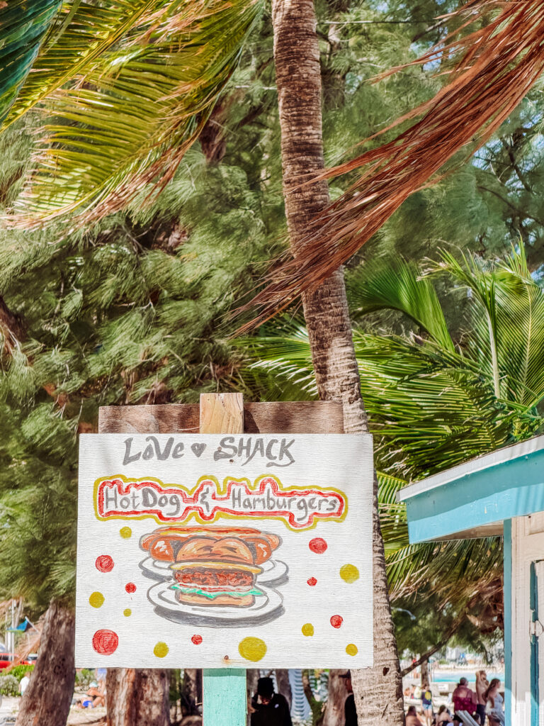 food on the beach on nassau