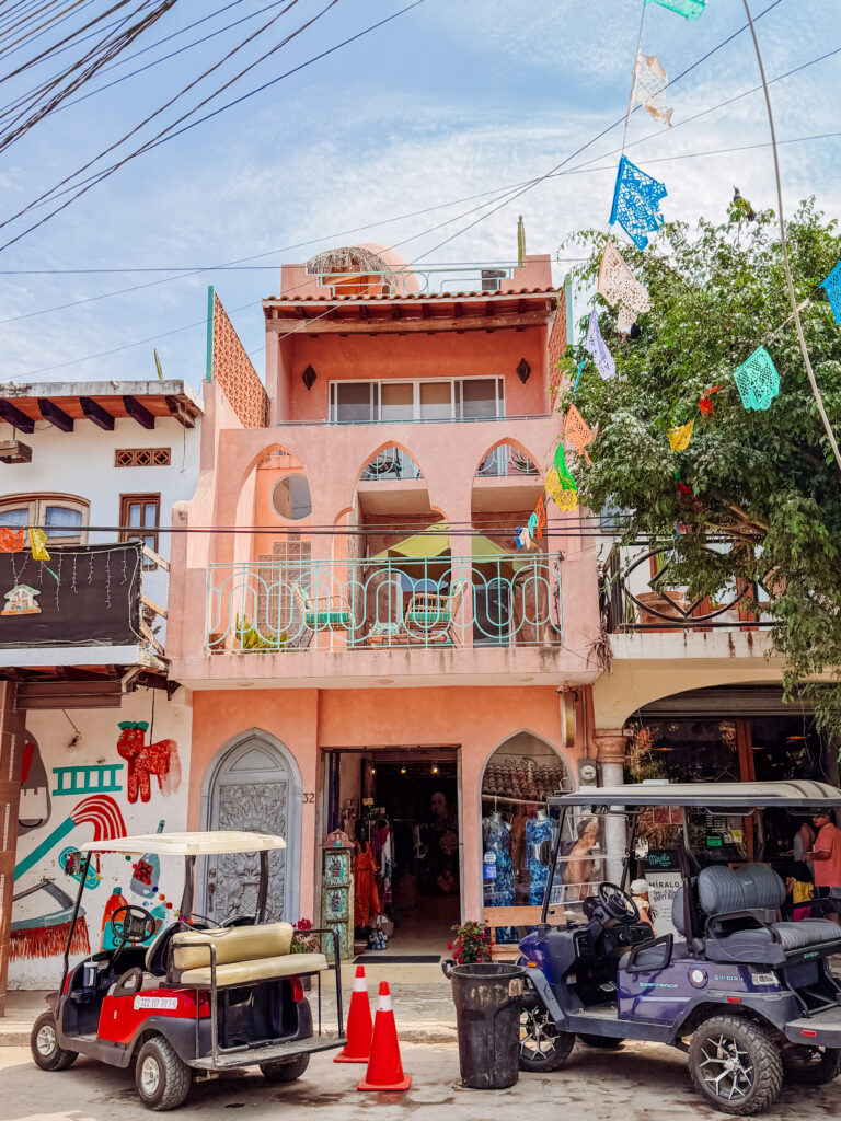 buildings in the streets of san pancho near sayulita