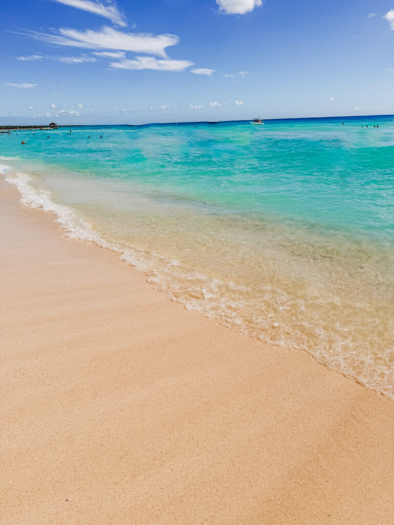 the clearest water at dominicus beach, bayahibe, dominican republic