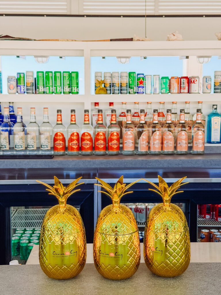 cocktails ready at ocean cay bahamas