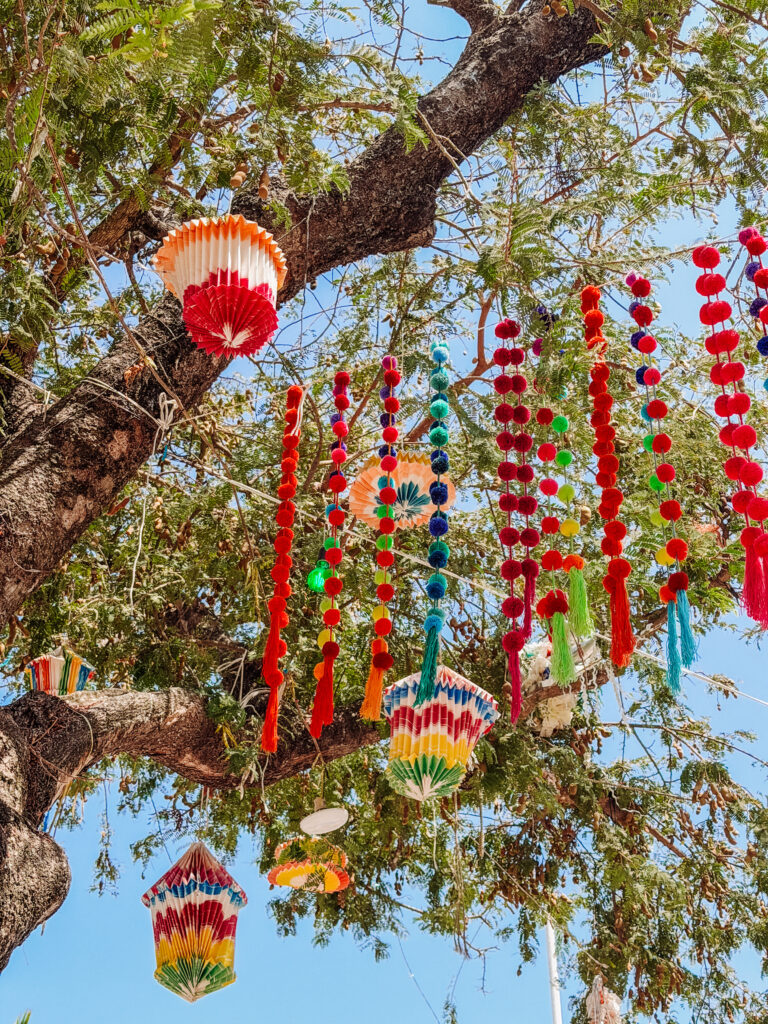 colourful decorations in sayulita mexico