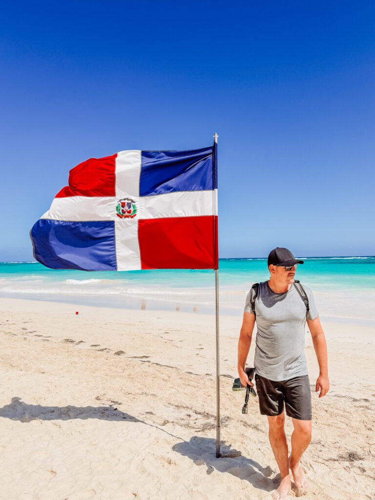 mike with dominican republic flag in punta cana