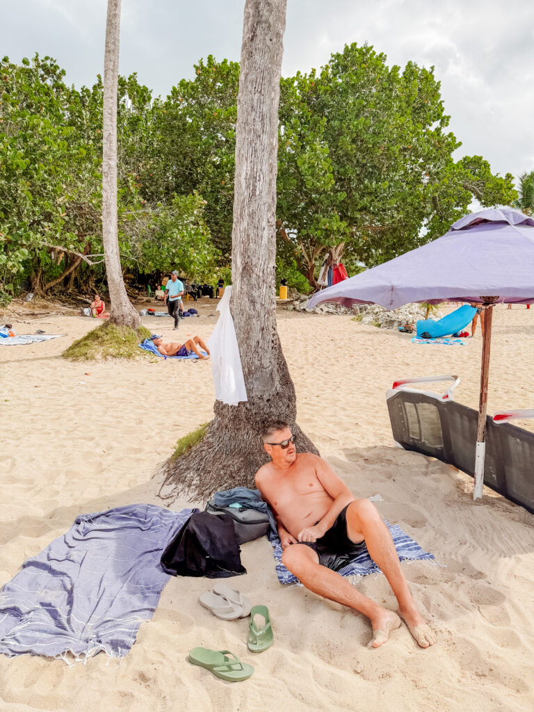 mike on local section dominicus beach, bayahibe, dominican republic