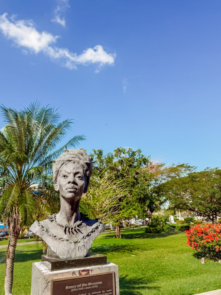statues in emancipation park kinston jamaica