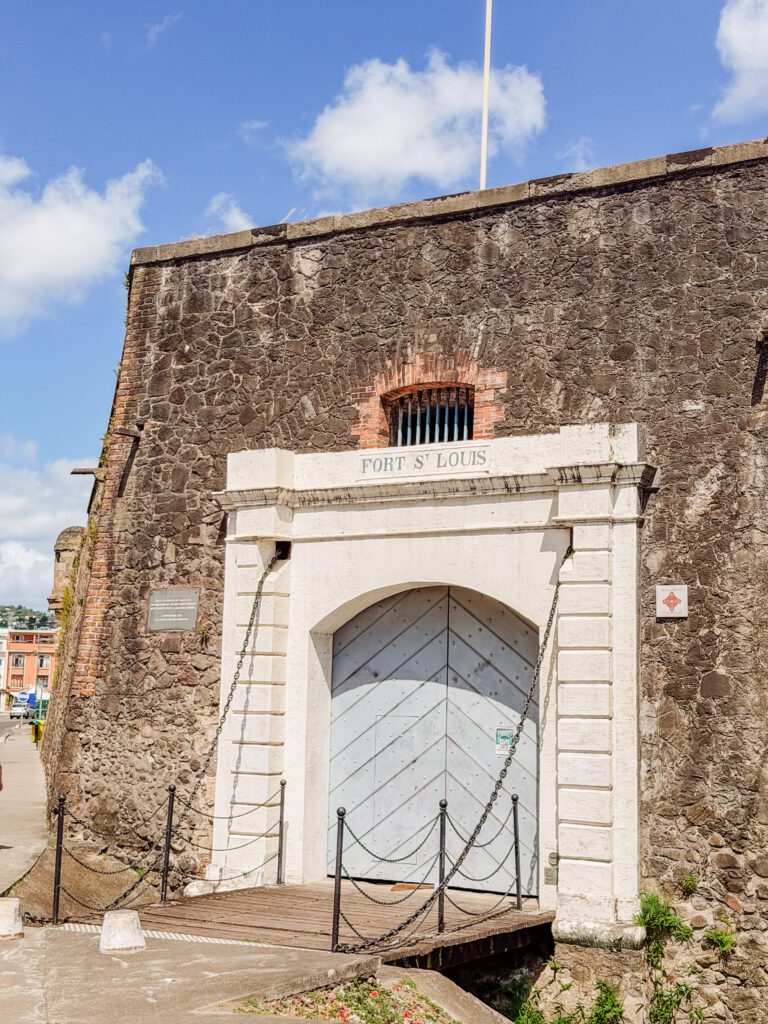 door into the fort in martinique