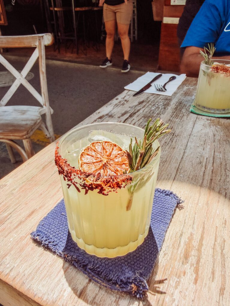 sayulita is a foodie paradise- ginger margaritas in sayulita, mexico