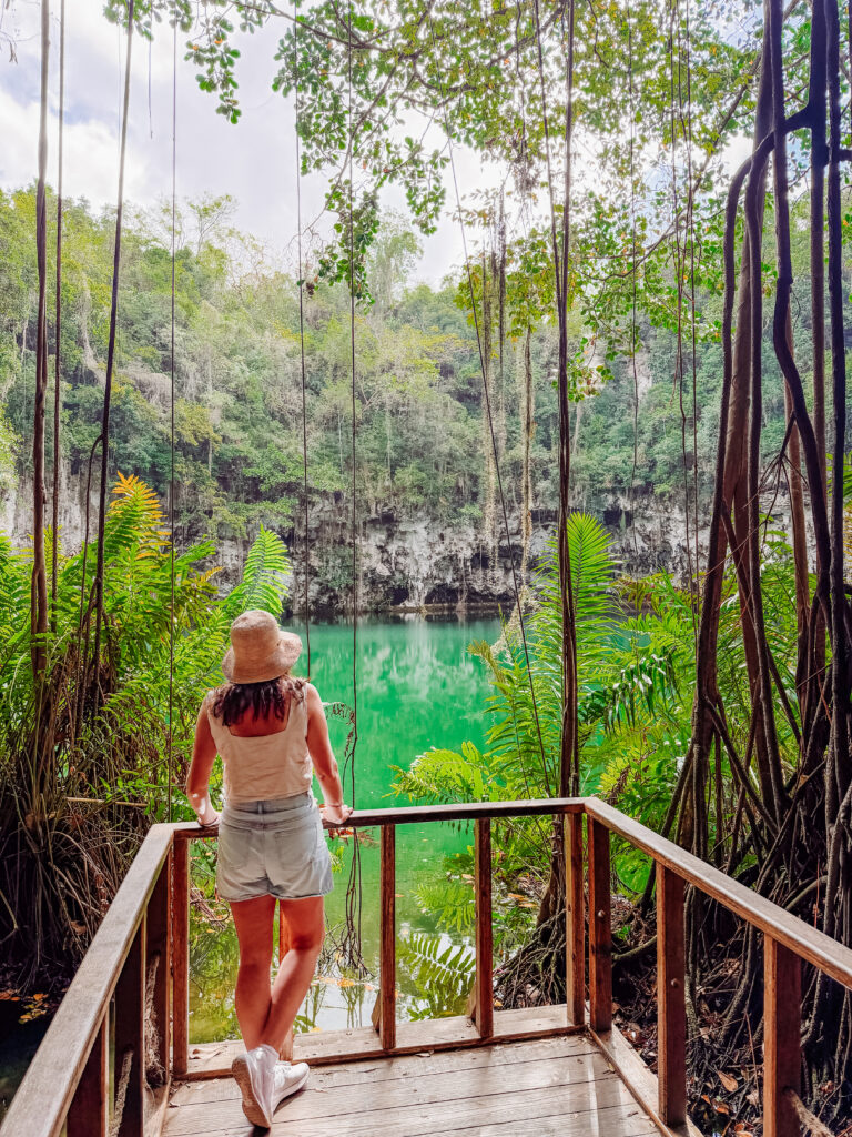kelly at three eyes national park in santo domingo