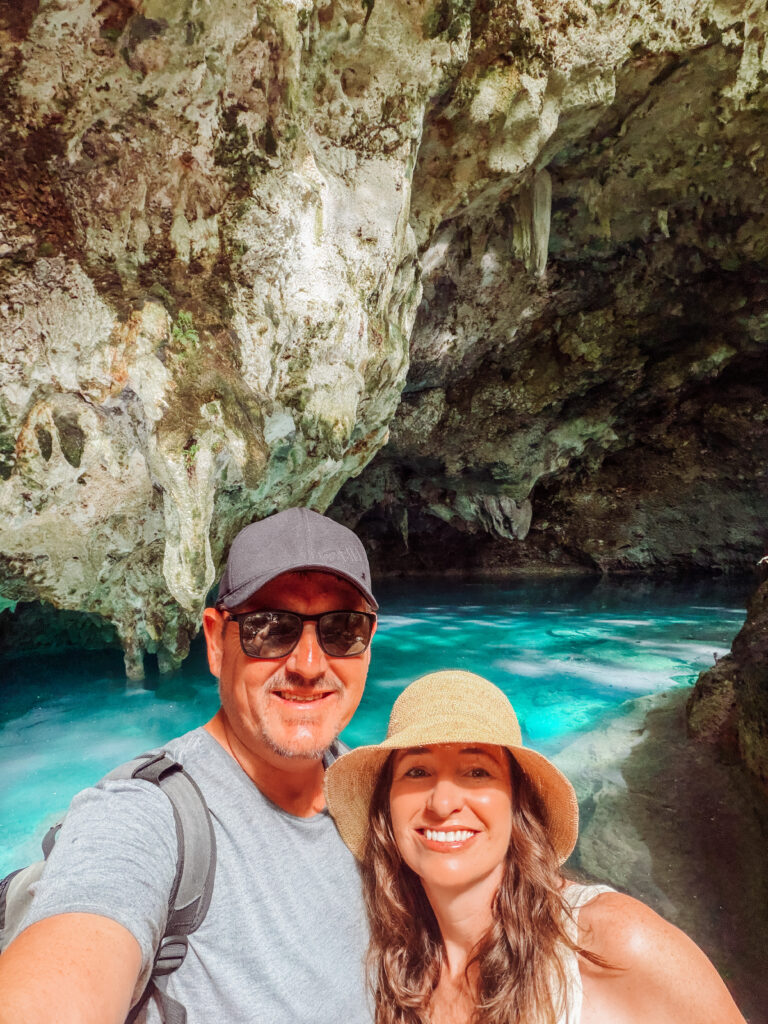 mike and kelly at three eyes national park santo domingo