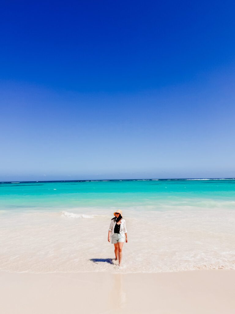 kelly enjoying the amazing beaches in punta cana dominican republic