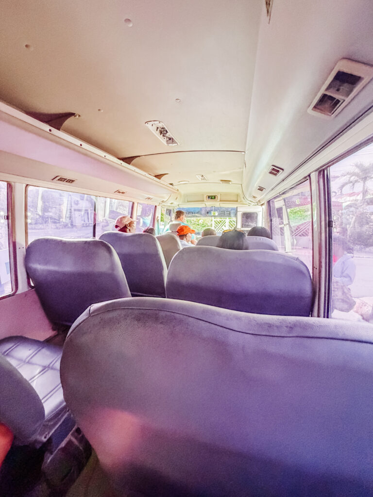 we caught the local bus from bayahibe to dominicus beach in dominican republic