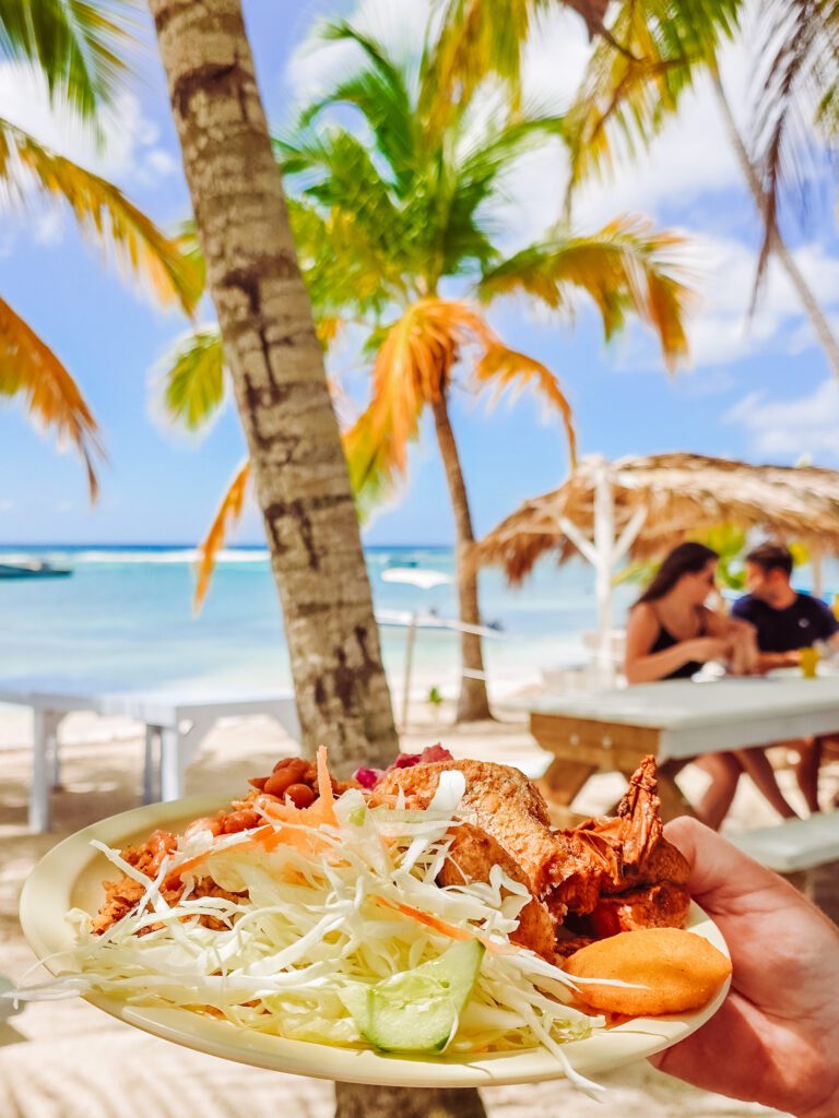 beach lunch on saona island was incredible, bayahibe dominican republic