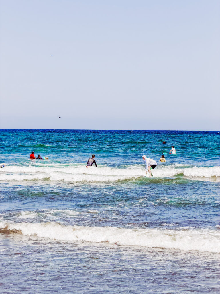 learning to surf in sayulita main beach mexico