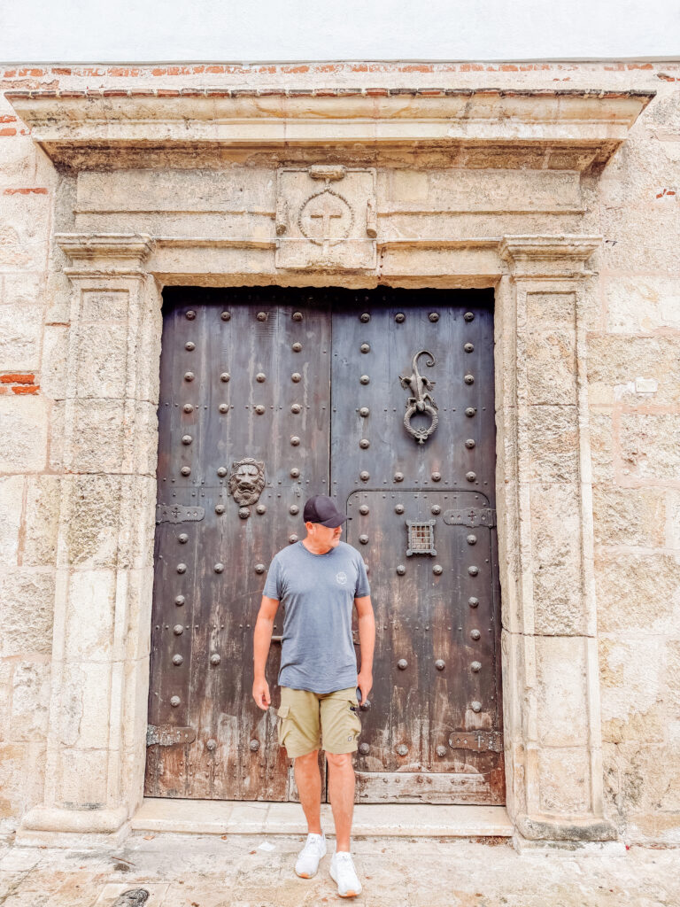 mike with old buildings in santo domingo