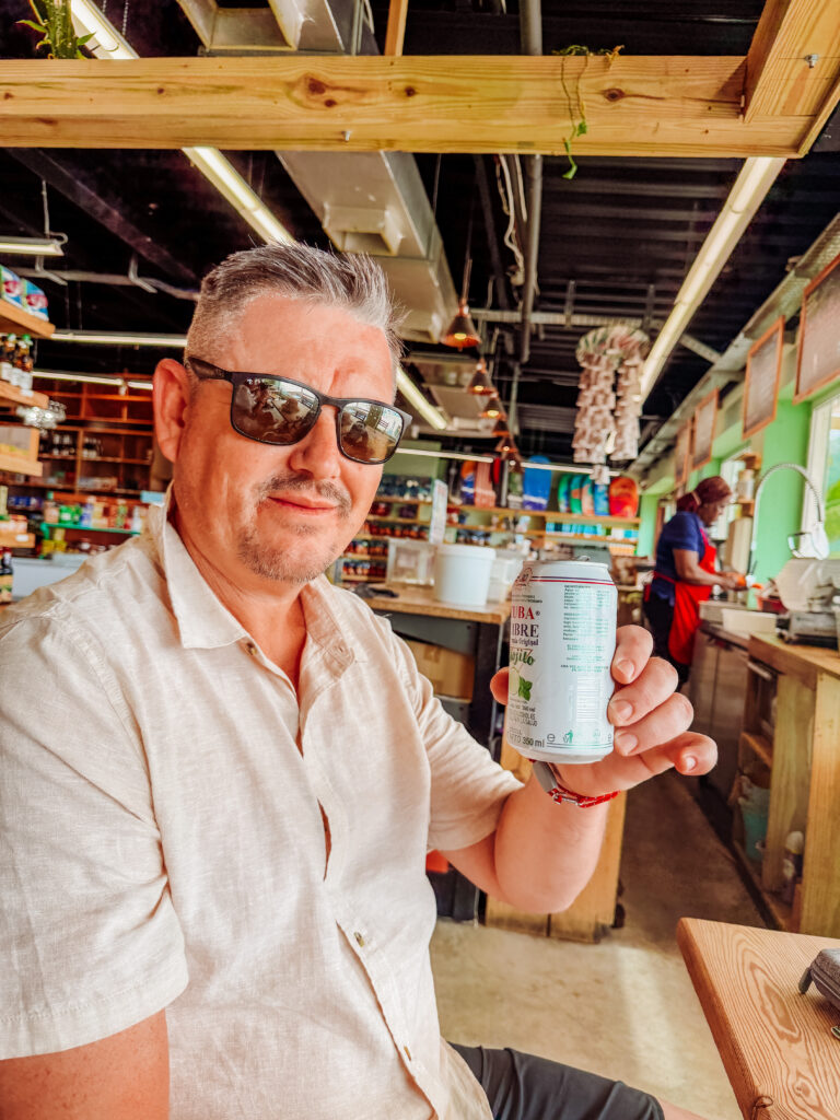 mike with a cubra libre in philipsburg st maarten