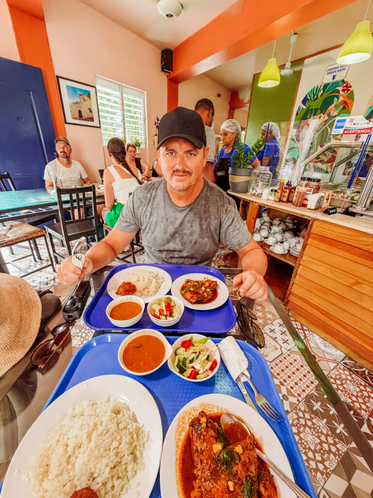 lunch at our favourite restaurant in santo domingo