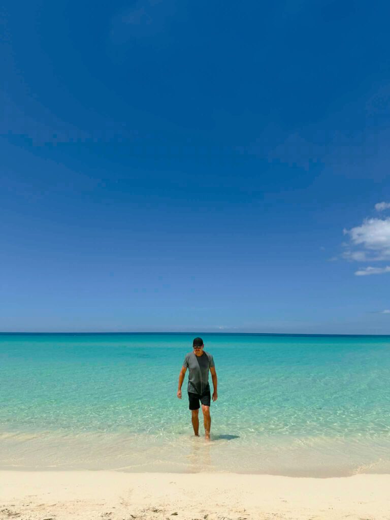 mike walking negril beach jamaica