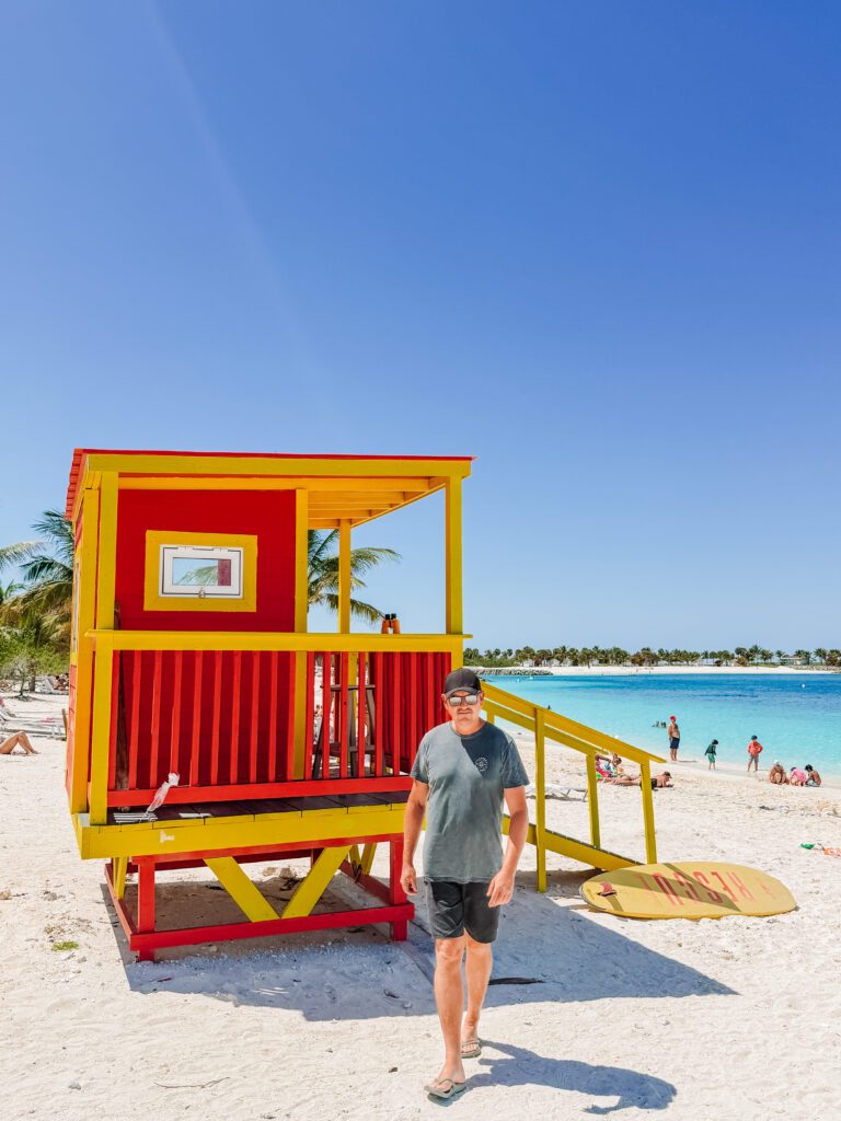 mike on north beach in ocean cay