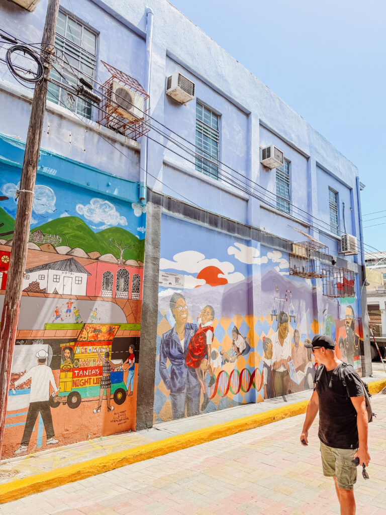 mike and street art in kingston