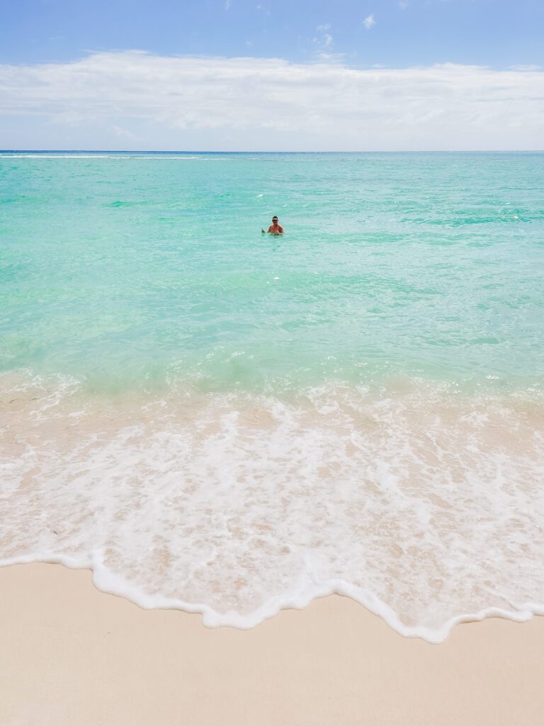 mike soaking up the stunning beaches in punta cana dominican republic