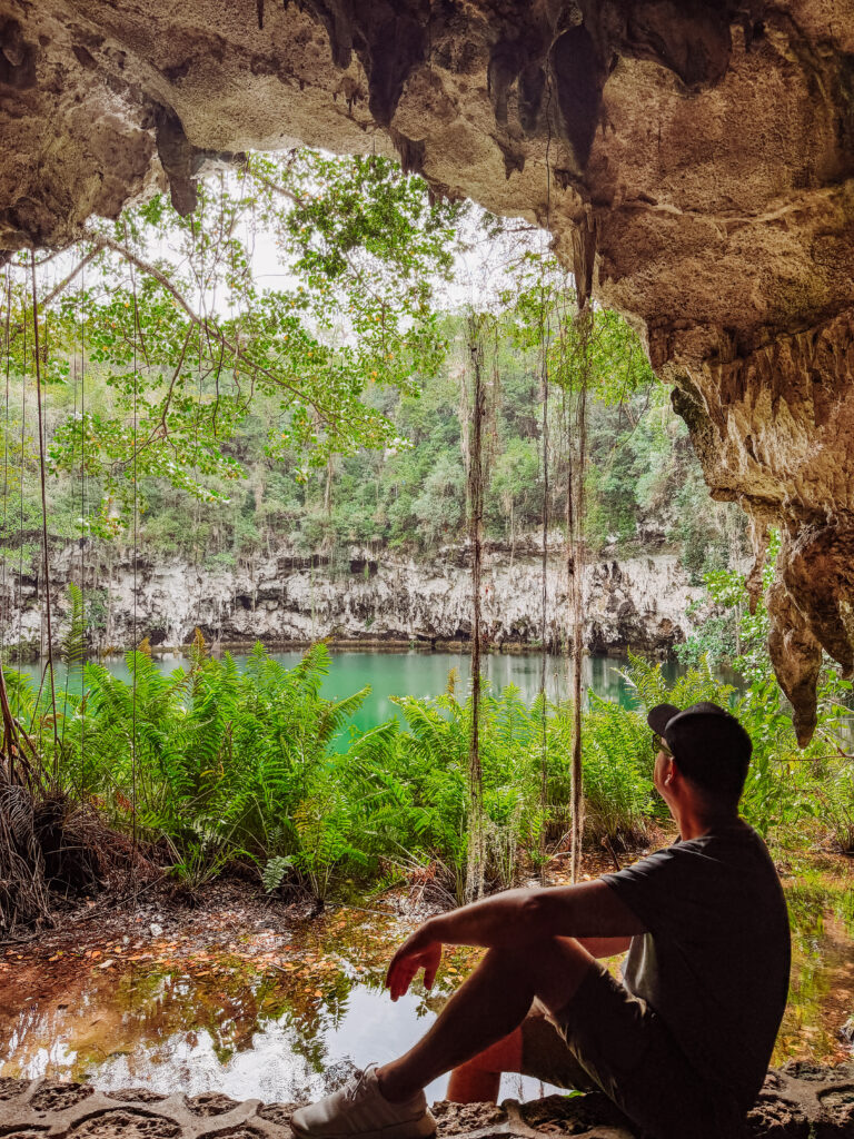 mike at three eyes national park dominican republic