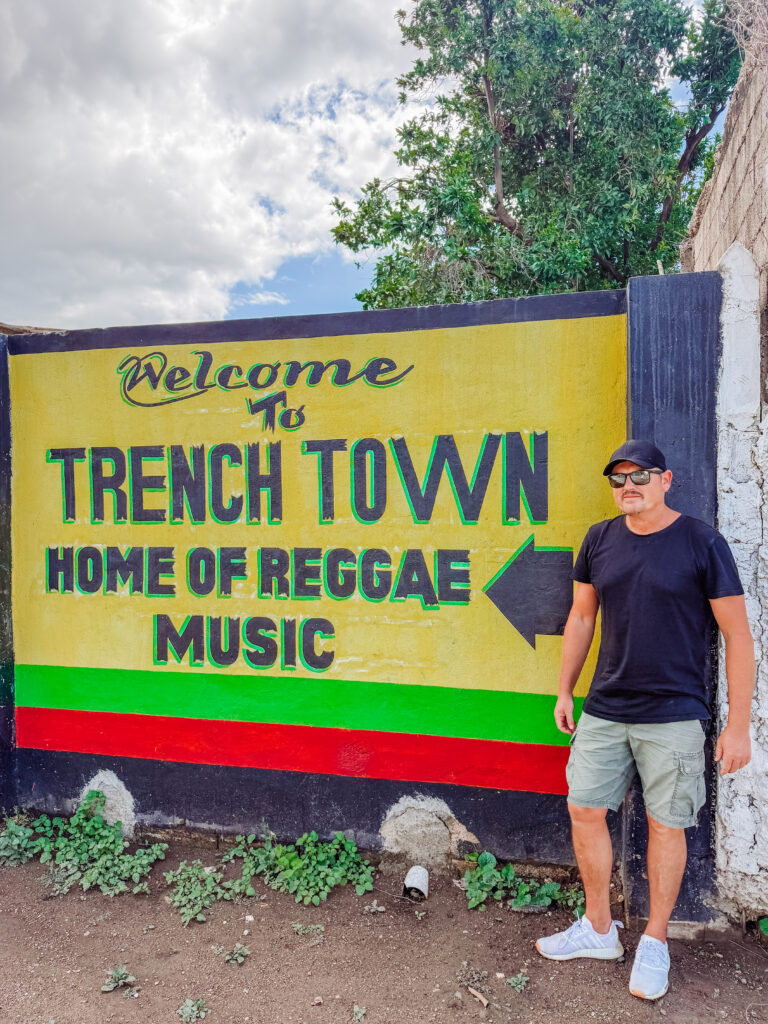 mike walking around trench town in kingston jamaica