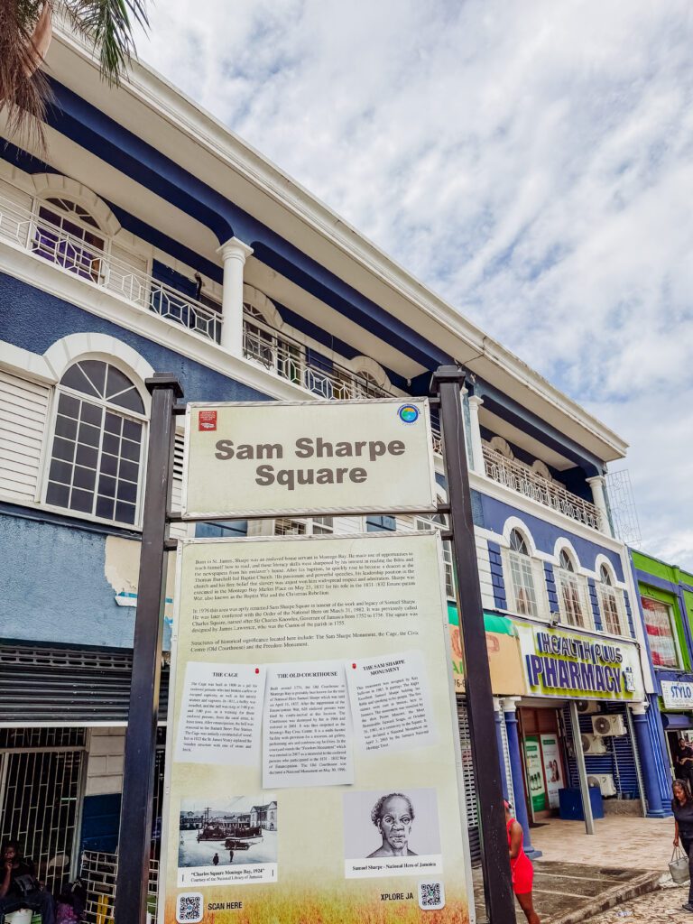 sam sharpe square is an important historical place in montego bay