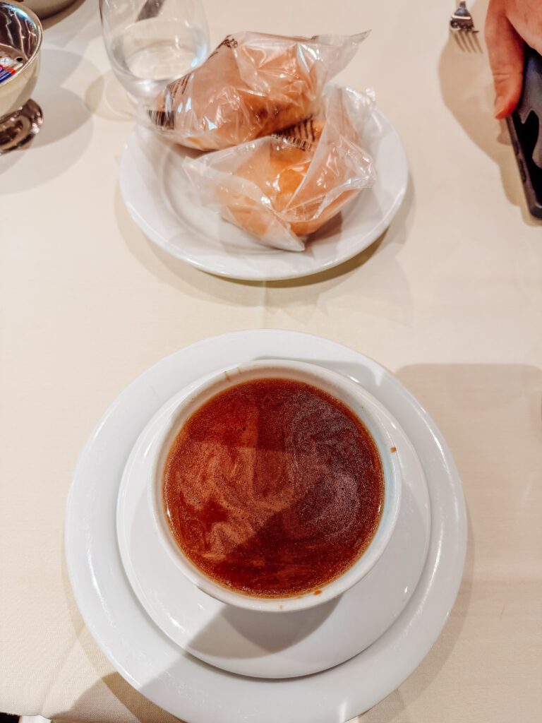 gluten free french onion soup from dining room in msc cruise