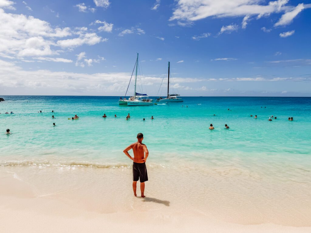 mullet bay beach is a beautiful place right near maho beach
