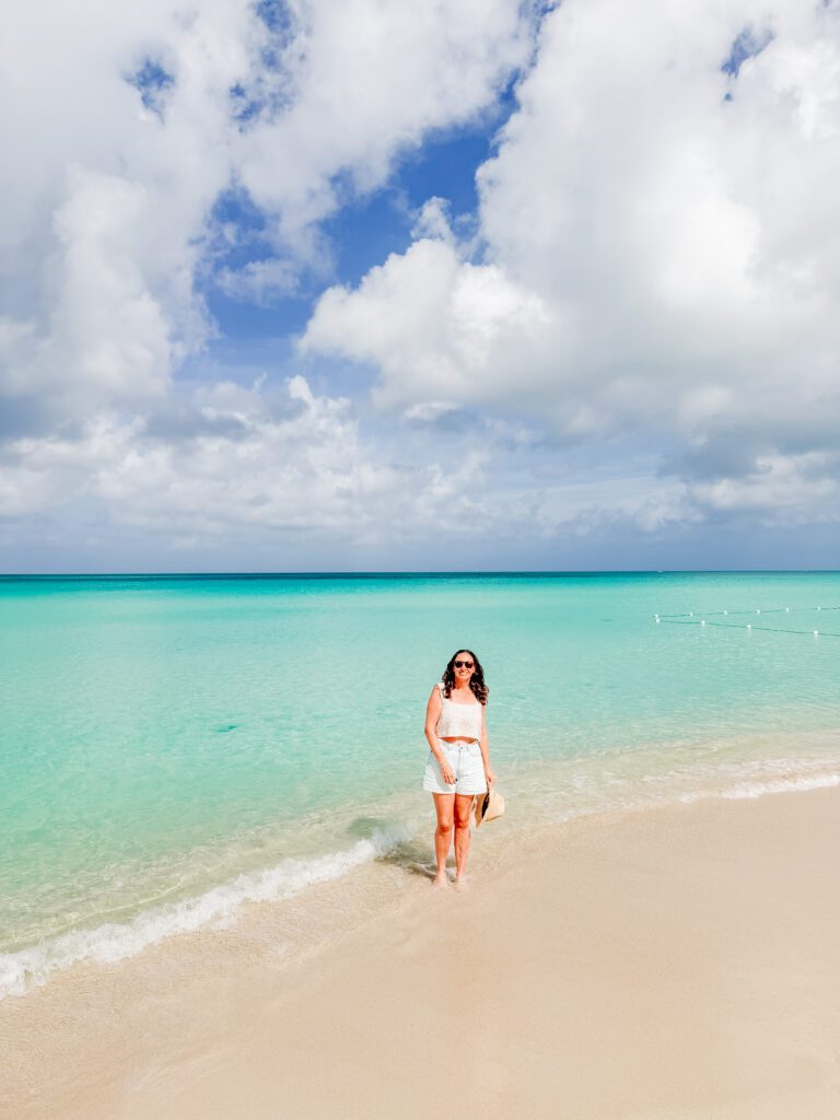 kelly on seven mile beach in negril jamaica, it is even better than we expected