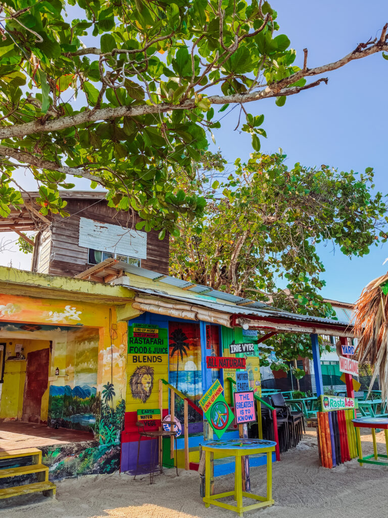 cool cafe on negril beach
