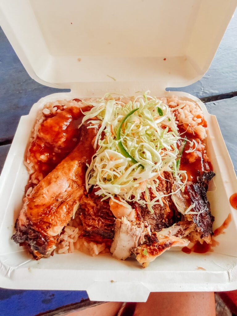 corner bar jerk chicken is good, negril town